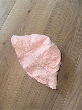 Petit Bateau Pink Eyelet Bucket Hat 12-18